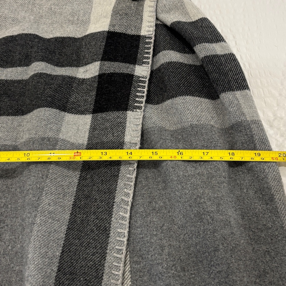 Elegant wool blend Gray Plaid Women's Skirt rap skirt made in Italy - Picture 5 of 5